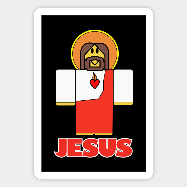 JESUS CHRIST - R0BL0X EDITION Magnet by Obedience │Exalted Apparel